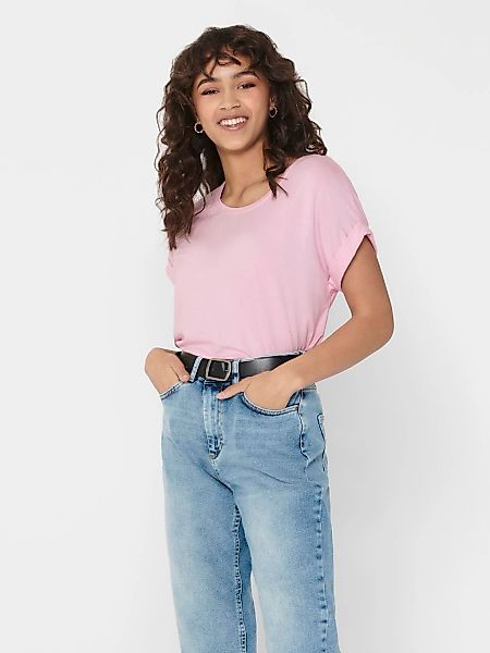 ONLY T-Shirt "ONLMOSTER – Kurzarmshirt mit Aufschlag und klassischem Look", günstig online kaufen