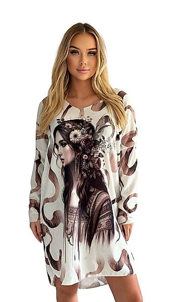 Mississhop Strickkleid Damen Strickkleid Pullover Strickpullover günstig online kaufen