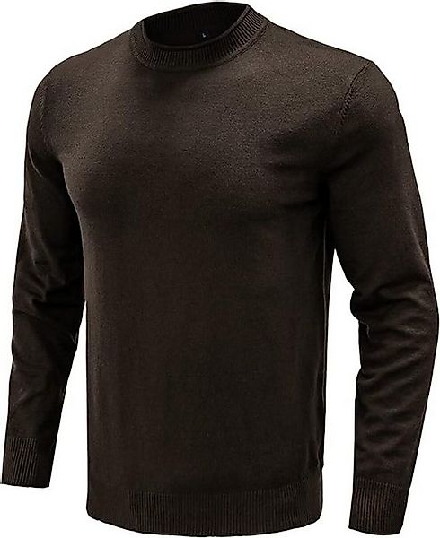 Rundhalspullover Strickpullover Herren Oberteil Rundhalsausschnitt Langarm günstig online kaufen