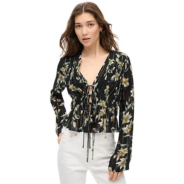 Superdry  Blusen Blouse plissé à manches années 70 femme günstig online kaufen