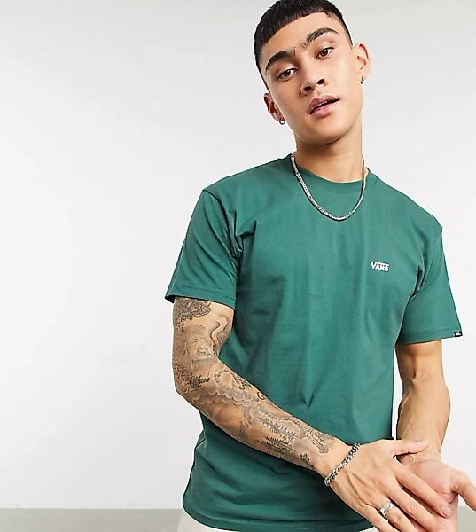 Vans – T-Shirt mit Logo auf der linken Brust in Grün, exklusiv bei ASOS günstig online kaufen