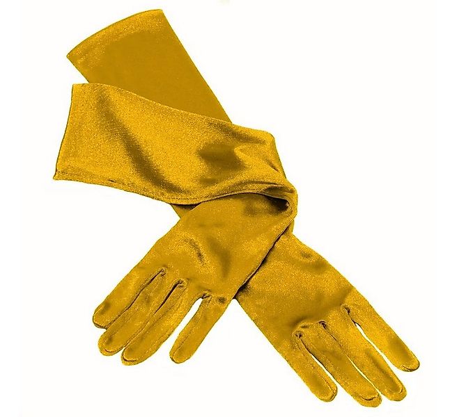 thetru Kostüm 20er Jahre Handschuhe gold, Goldene Satin Handschuhe für Dein günstig online kaufen