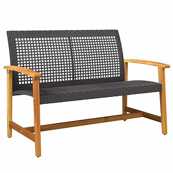 vidaXL Sofaelement Gartenbank Schwarz 112 cm günstig online kaufen