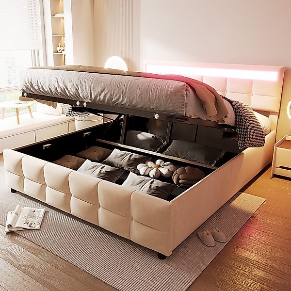 STILVORA Polsterbett 180x200 Bettgestell mit Matratze,Jugendbett günstig online kaufen