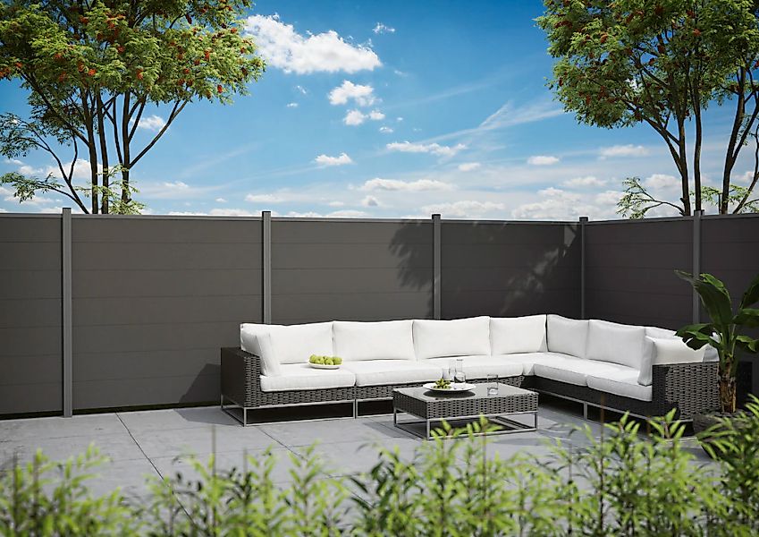 Kiehn-Holz Sichtschutzelement, (Set), LxH: 360x180 cm, Pfosten zum Einbeton günstig online kaufen