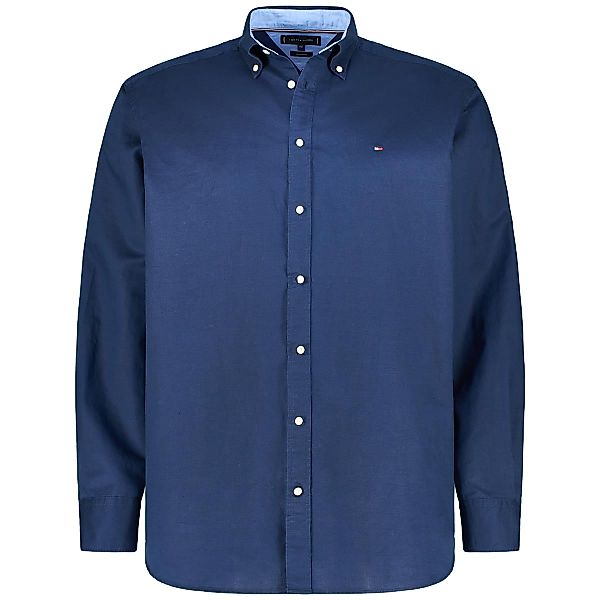 Tommy Hilfiger Freizeithemd mit Leinen Farbe dunkelblau Größe: 4XL günstig online kaufen