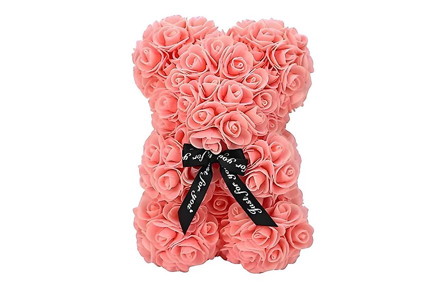 Kunstblume Rosenbär, Valentinstagsgeschenk, Ewige Rosen Figur Kunstrosen, N günstig online kaufen