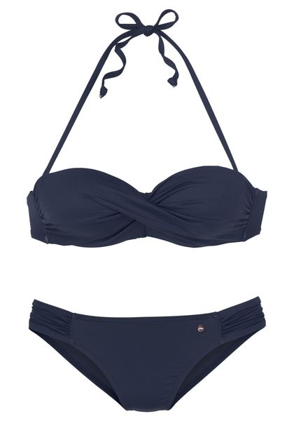 s.Oliver Bügel-Bandeau-Bikini mit Raffung günstig online kaufen