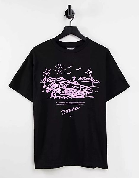 The Hundreds – T-Shirt in Schwarz mit „Madness“-Print günstig online kaufen