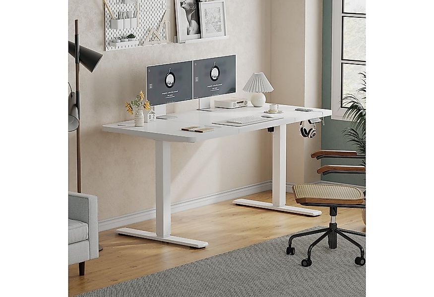 Furnicopia Schreibtisch Höhenverstellbarer mit USB-Ladefunktion und Wecker- günstig online kaufen