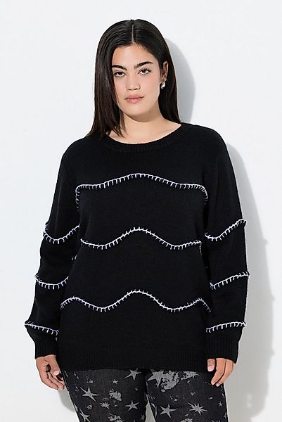 Angel of Style Strickpullover Pullover Straight Fit Wellenmuster günstig online kaufen