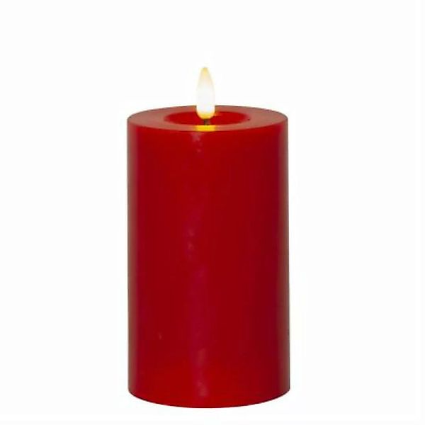 MARELIDA LED Kerze LINA Echtwachs 3D Flamme H: 17,5cm rot günstig online kaufen