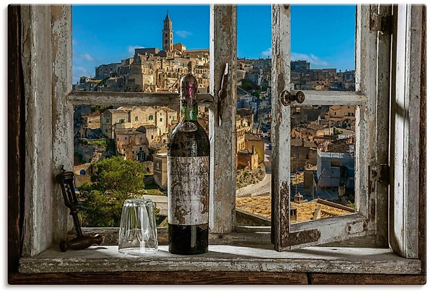 Artland Wandbild "Blick aus dem Fenster Matera, Italien" Fenster & Türen 1 günstig online kaufen