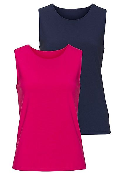 LASCANA Tanktop "aus elastischer Baumwoll-Modal-Qualität" günstig online kaufen