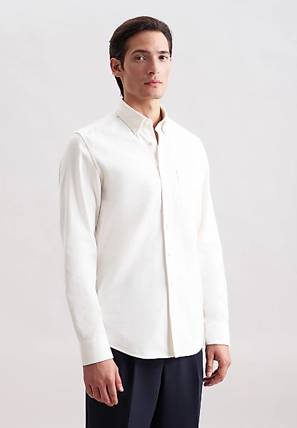 seidensticker Flanellhemd Slim 1/1 Button-Down-Kragen Uni günstig online kaufen