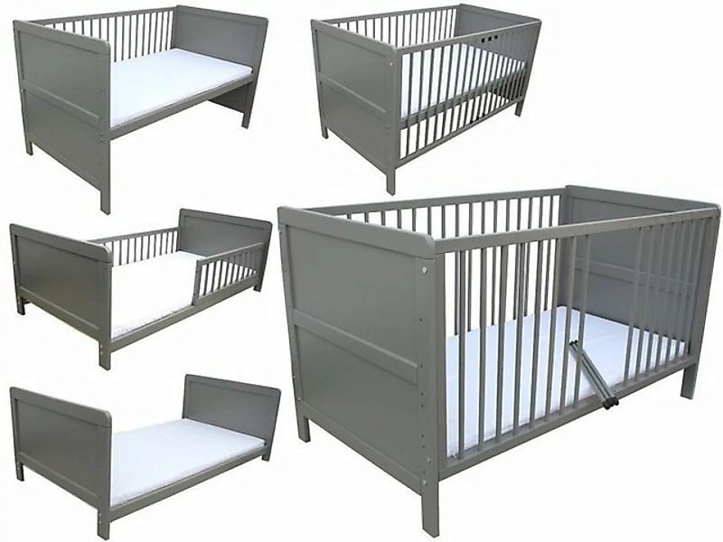 Micoland Kinderbett Kinderbett Juniorbett Beistellbett 140x70 cm 3in1 mit M günstig online kaufen