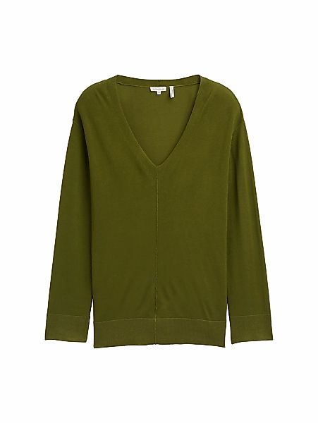 TOM TAILOR PLUS Strickpullover, mit Ziernaht günstig online kaufen