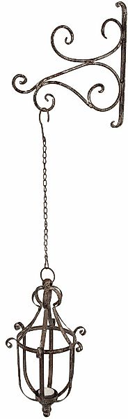 Ambiente Haus Wandkerzenhalter "Wandhaken - antikgrau 28cm" günstig online kaufen