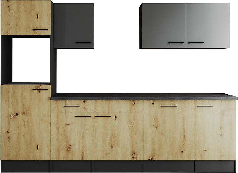 RESPEKTA Küchenzeile "Oliver" Breite 280 cm, 90 cm Arbeitshöhe, in exklusiv günstig online kaufen