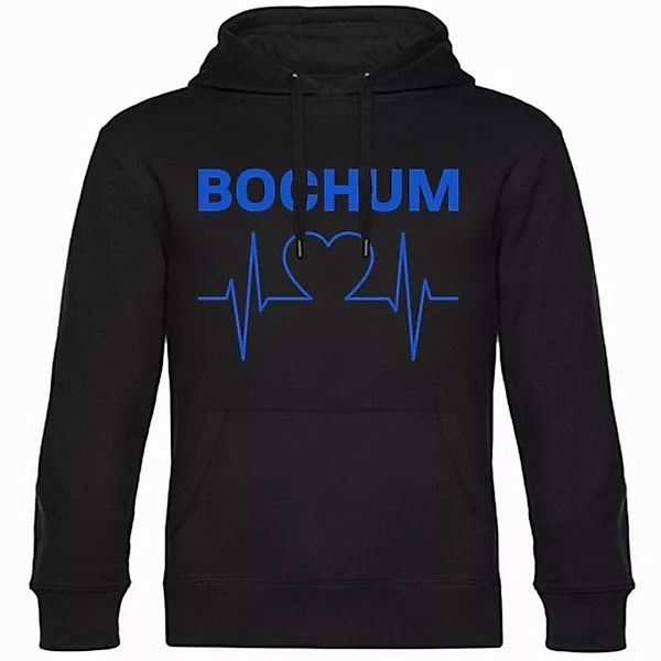 multifanshop Kapuzensweatshirt Bochum - Herzschlag - Hoodie günstig online kaufen