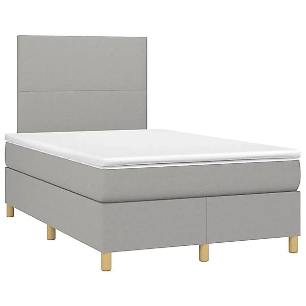 vidaXL Boxspringbett mit Matratze Hellgrau 120x190 cm Stoff 3269916 günstig online kaufen