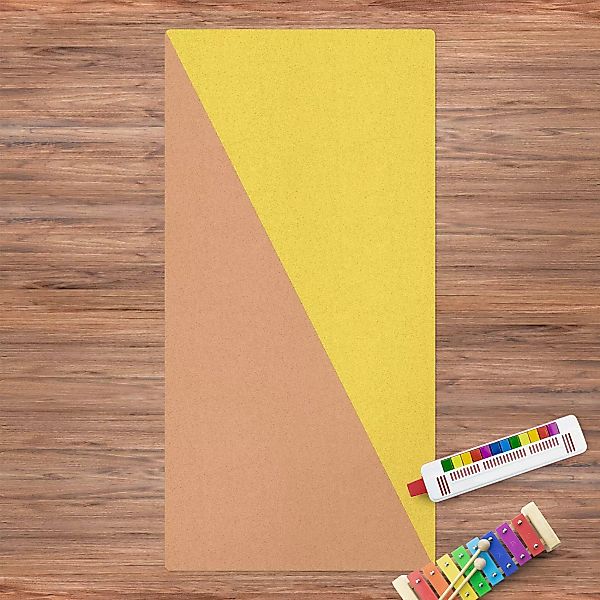 Kork-Teppich Einfaches Gelbes Dreieck günstig online kaufen