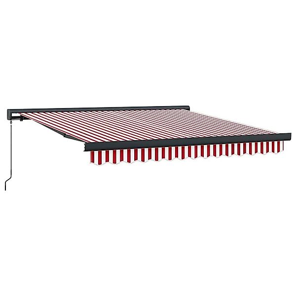 vidaXL Einziehbare Markise Rot und Weiß 350 x 250 cm Stoff und Metall 33302 günstig online kaufen