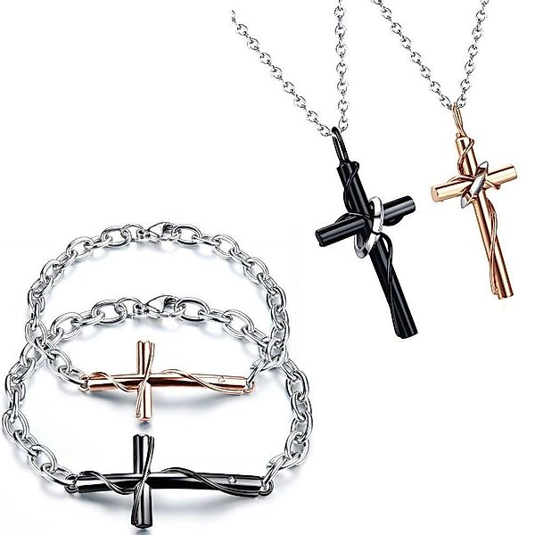 Kim Johanson Schmuckset Kreuz (Set, 4-tlg), günstig online kaufen