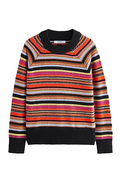 Next Rundhalspullover Gemusterter Premium-Pullover aus 100 % günstig online kaufen