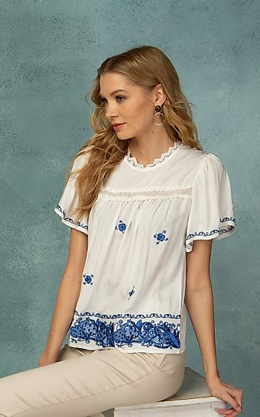 Passioni Tunika Sommer Tunika mit blauer günstig online kaufen