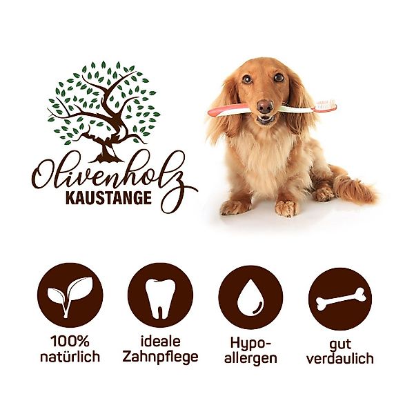 Larsson Farm Tier-Intelligenzspielzeug Hunde Olivenholz Kaustange, günstig online kaufen