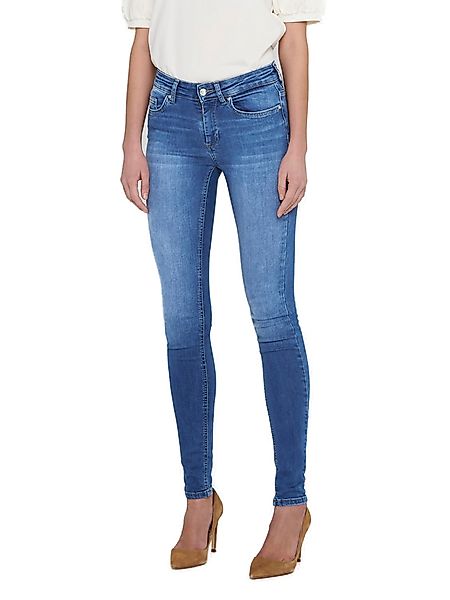 Only Damen Jeans ONLBLUSH MID SK REA12187 - Skinny Fit - Blau - Medium Blue günstig online kaufen