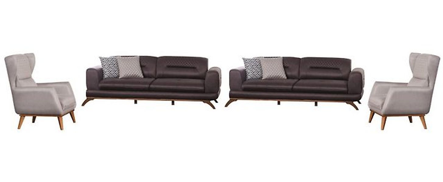 Xlmoebel Sofa Wohnzimmer-Sitzgruppe mit zwei Dreisitzer-Sofas und zwei Sess günstig online kaufen