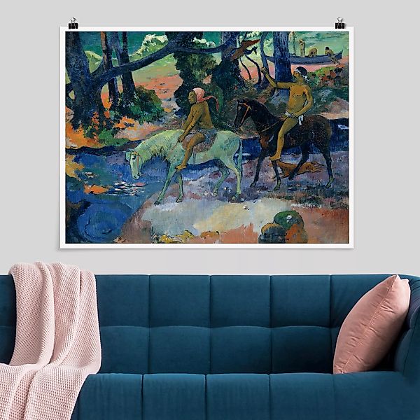 Poster Kunstdruck - Querformat Paul Gauguin - Die Flucht günstig online kaufen