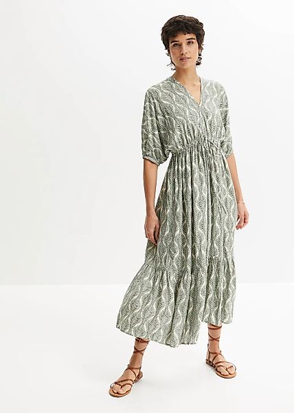 bonprix Midikleid "Midikleid aus fließender Viskose" Midikleid aus fließend günstig online kaufen