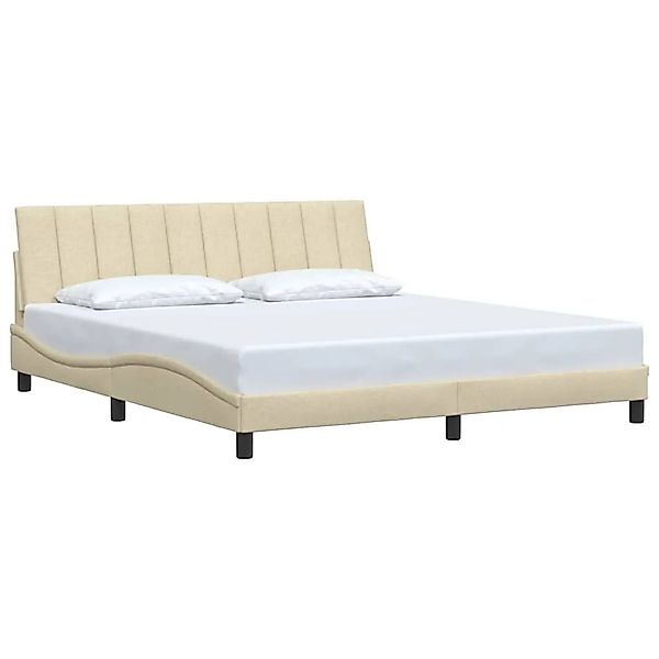 vidaXL Bettgestell Ohne Matratze Creme 180x200 cm Stoff 3310410 günstig online kaufen