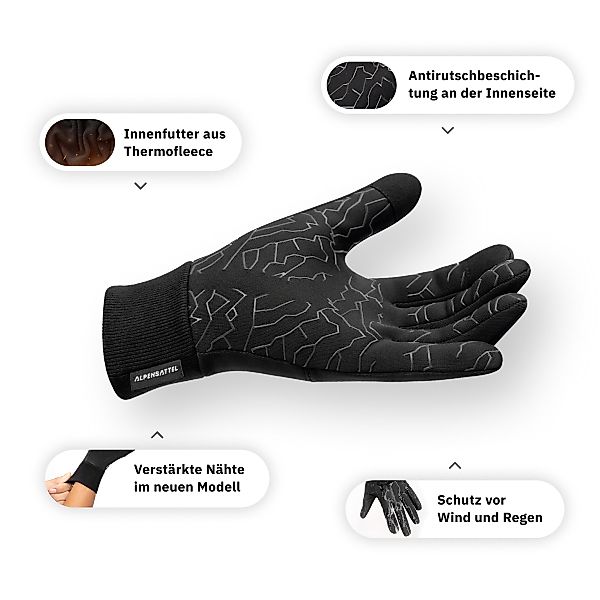Alpensattel Fahrradhandschuhe Premium Thermo Fahrrad Handschuhe günstig online kaufen