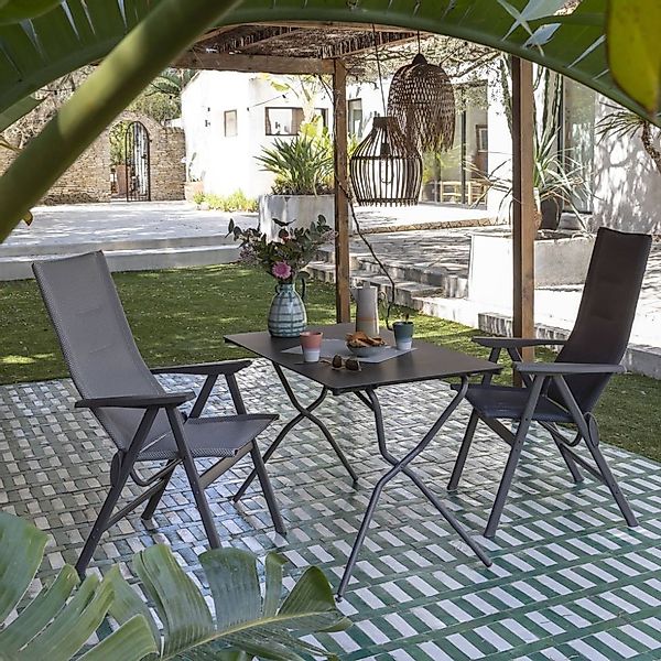 Anytime Outdoortisch rechteckig Fusain – klappbarer & wetterfester Gartenti günstig online kaufen