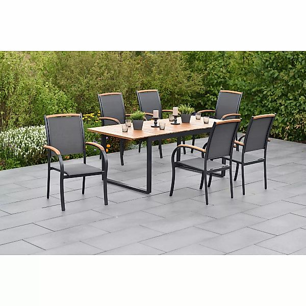 MERXX Garten-Essgruppe ""Siena"", (Set, 7 tlg., Pulverbeschichtetes Alumini günstig online kaufen