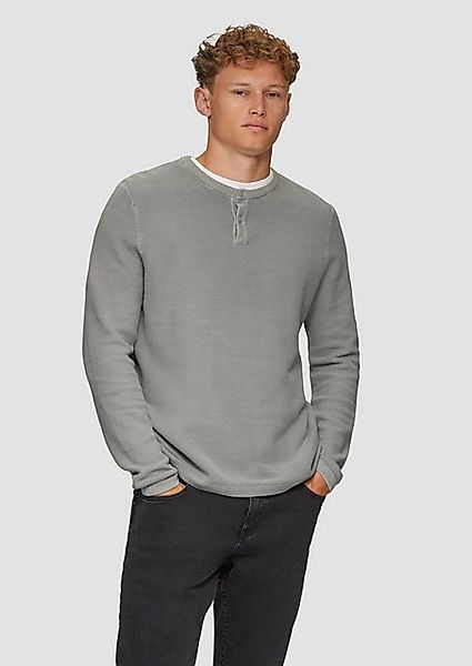 QS Strickpullover Strickpullover mit Knopfleiste günstig online kaufen