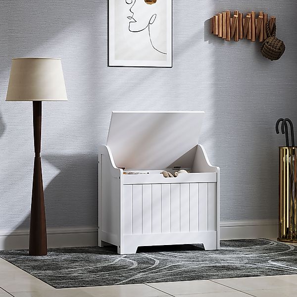 HOMCOM Truhe, Aufbewahrungsbox, Auflagenbox mit Sicherheitsscharnier, U-för günstig online kaufen