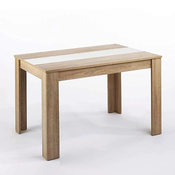Tisch mit Wechselplatte in Sonoma Eiche Holzoptik 140 cm breit günstig online kaufen