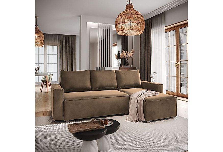 Masseno Ecksofa SILES mit Schlaffunktion L-Form, Sofa mit Bettkasten günstig online kaufen
