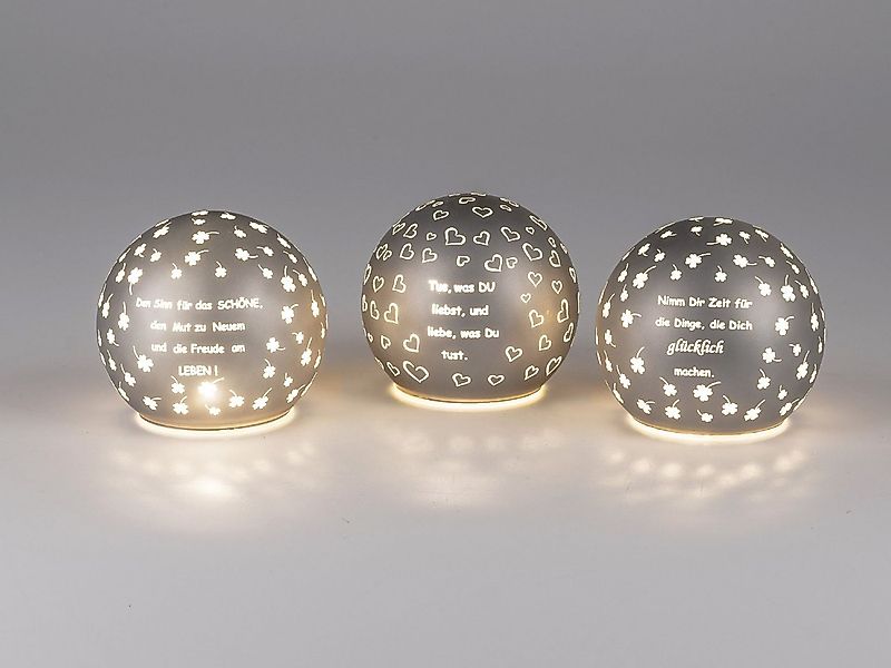 formano Tischleuchte Sprüche, LED, mit Timerfunktion, Grau, Sprüche, H: cm günstig online kaufen