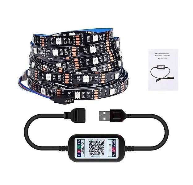 Rosnek LED-Streifen 1m-5m,5050 RGB,Musik Sync,USB App,Party wohnzimmer Deko günstig online kaufen
