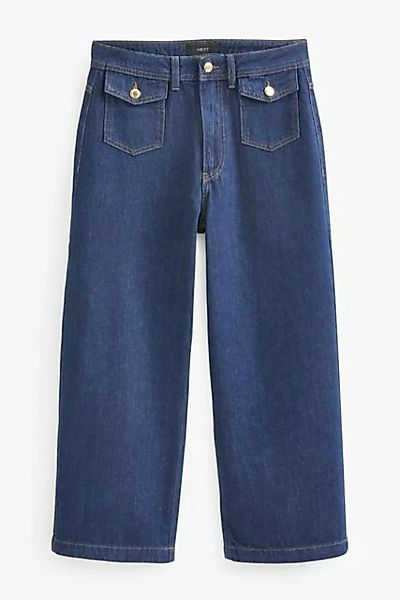 Next Caprijeans Cropped-Jeans mit weitem Bein, aufgesetzte Tasche (1-tlg) günstig online kaufen