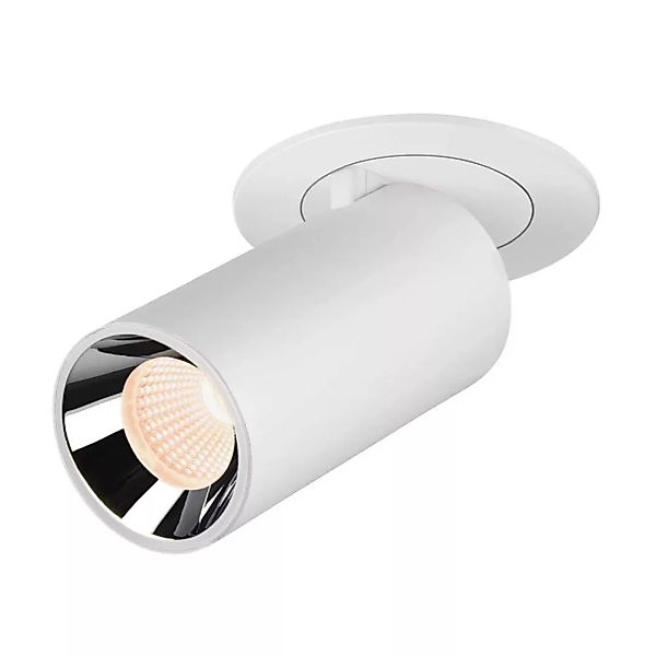 LED Deckeneinbauspot Numinos Projector S in Weiß und Chrom 8,6W 690lm 2700K günstig online kaufen