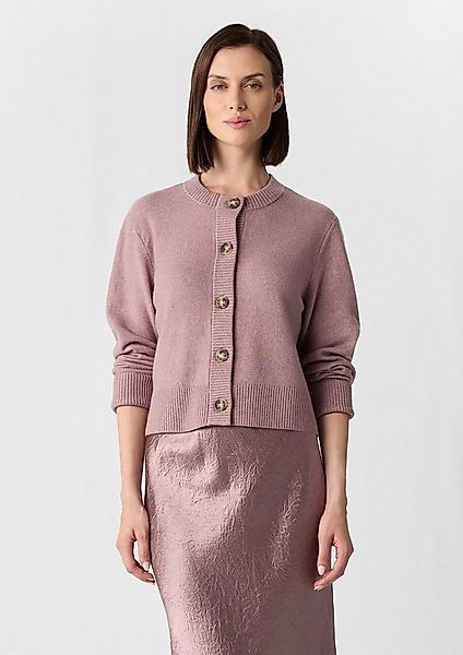 comma Cardigan Strickjacke Kurze Strickjacke mit Rippdetails günstig online kaufen