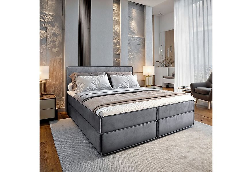 Masseno Boxbett PELLIO 160x200 cm mit Bonell Matratze und Topper günstig online kaufen