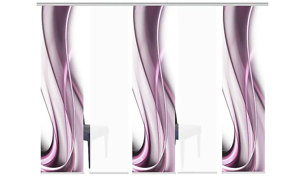 HOME WOHNIDEEN Schiebegardine "ONDAR" Klettband 5 Stk. tlg. HxB: 245x60, in günstig online kaufen